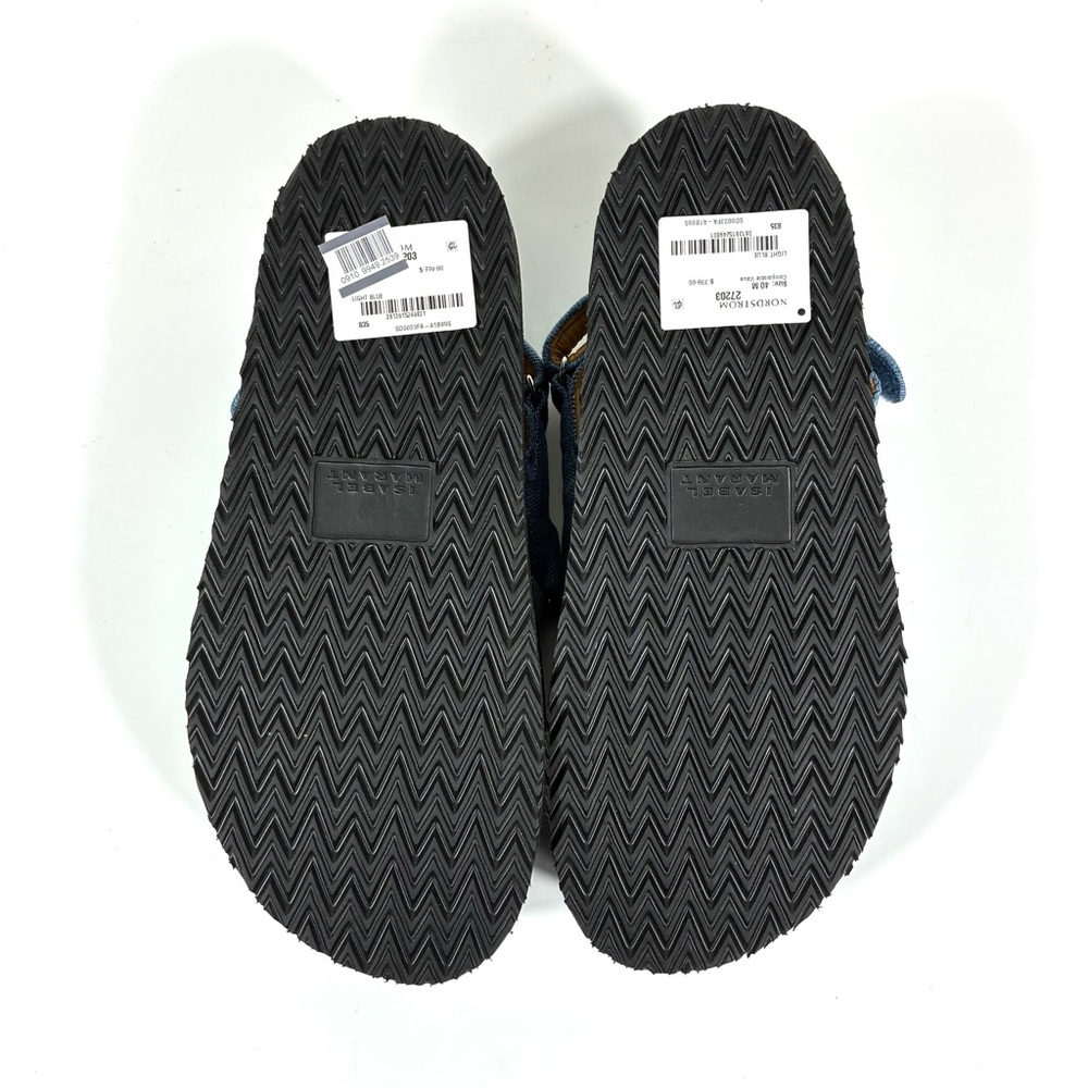 Isabel Marant Madee Platform Sandals Denim Light Blue 40 9 NEW Flat - Picture 12 of 17